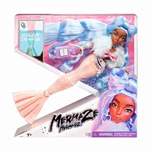 Muñeca Mermaze Mermaidz Shellnelle con vestuario y accesorios miniatura 3