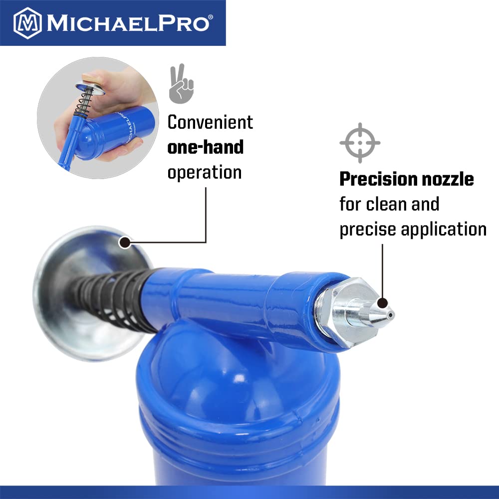 MichaelPro MP013010 93.6 g (100cc) Mini smarownica, precyzyjna dysza, obsługa jedną ręką, 4000 PSI | do rowerów, akcesoriów