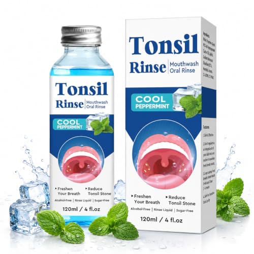 Tonsillenstein Entferner Mundspülung zur Beruhigung der Mandeln und Bekämpfung von Mundgeruch Beseitigung Von Mundgeruch Linderung Von Mundtrockenheit 120 ml (1er Pack)