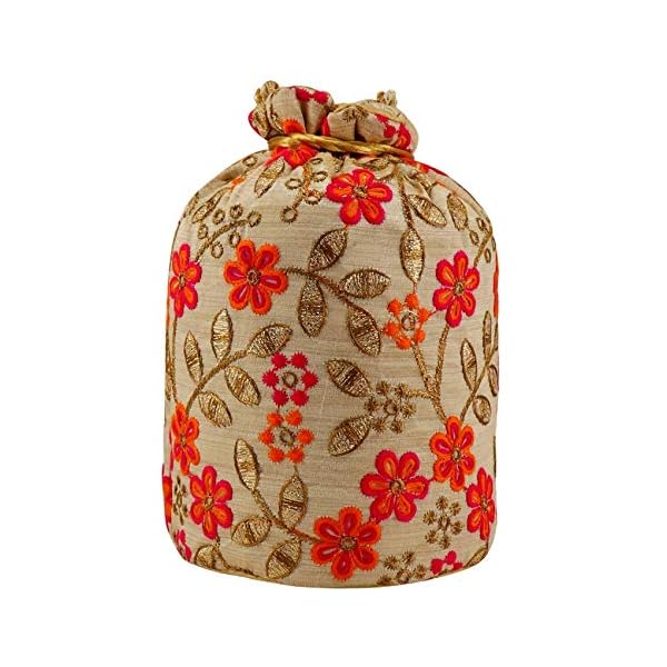 FILORA Women's Ethnic Rajasthani Silk Stylish Potli Bag - Image 5