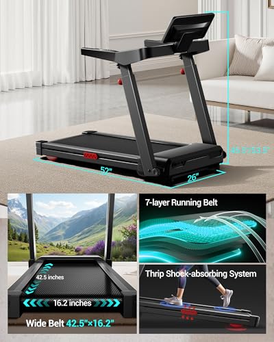 Image of LONTEK Treadmill with Auto 20% Incline, Treadmills for Home