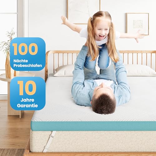 NixNap Matratzen Topper 90x200cm H2 H3, Gel Memory Foam Matratzentopper 90x200, Zwei Härtegrade Mattress Topper 90x200 7cm Höhe Gelschaum Kaltschaum für Boxspringbett Schlafsofa – Bild 7