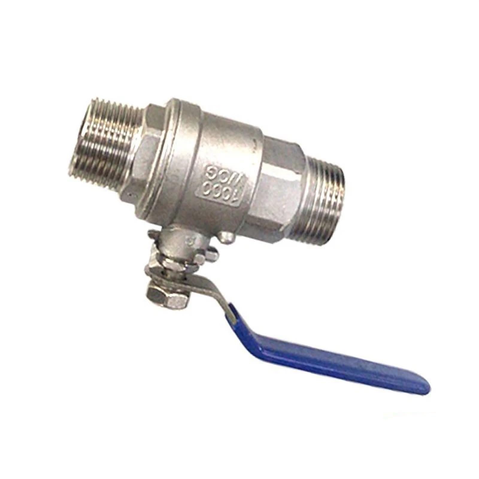 Dwuczęściowy zawór kulowy ze stali nierdzewnej z gwintem zewnętrznym – rozmiary od 1/2" do 2" – wytrzymały zawór sterujący(1.25Inch)