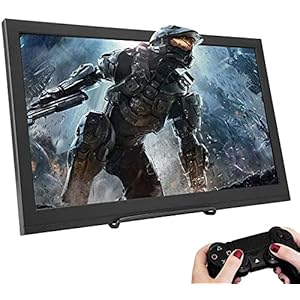 Draagbare monitor, 15.6 inch 1920×1080 16: 9 IPS Full-view Screen Displayy HDMI Monitor met Dual 2W-luidsprekers, voor…