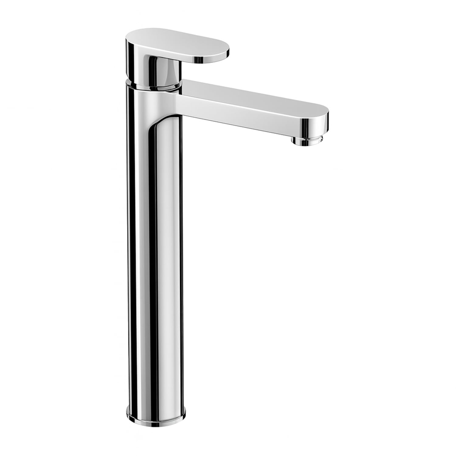 Xcel Home Silver Strata Blade Chrome Mono Basin Mixer Tap | Tall High Rise, Modern Design