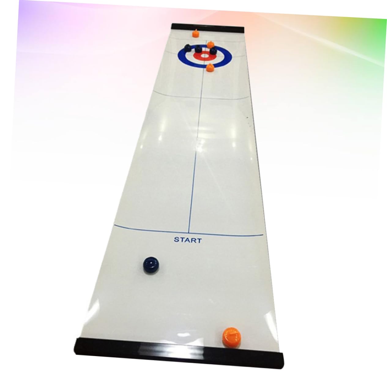 ibasenice Giocattolo Curling Tavolo Giochi Sportivi Educativi per in ABS e Portatile per Ragazzo