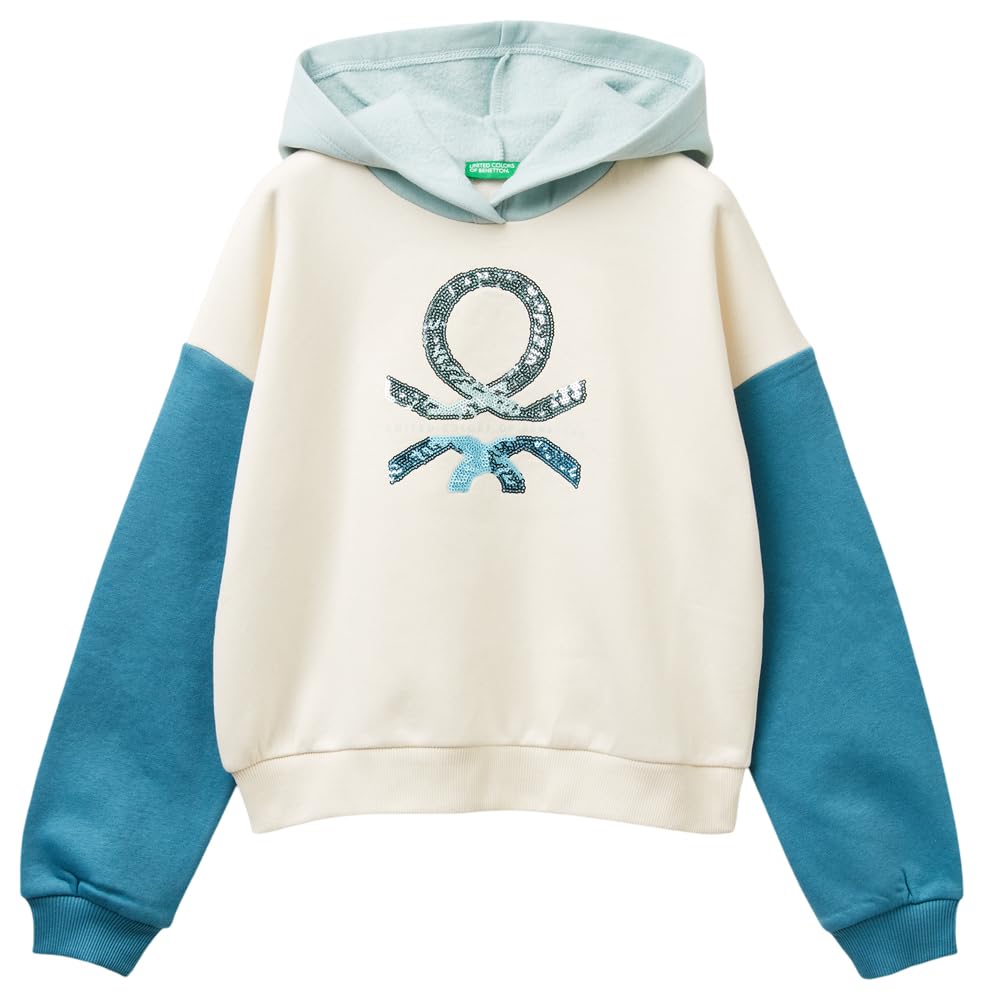 United Colors of Benetton Maglia C/CAPP. M/L 39m2c205e Sudadera con Capucha Unisex niños