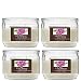 Hosley Set of 4 Radiant Orchid (Harmony) 2 Wick Candle, 10oz: Floral, Lemon Grass notes. Ideal Aromatherapy votive GIFT for party favor, weddings Spa Reiki, Meditation, Bathroom settings