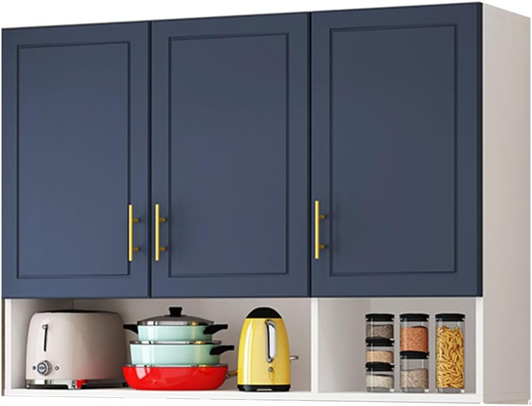 Wall Cabinet with Doors for Kitchen Storage, Kitchen Walls Cabinets Storage, Wall Mounted Kitchen Cabinets with Doors and Shelves, Wall Mount Cabinets for Bathroom Living Room,A-90*32*80/35.4*12.6