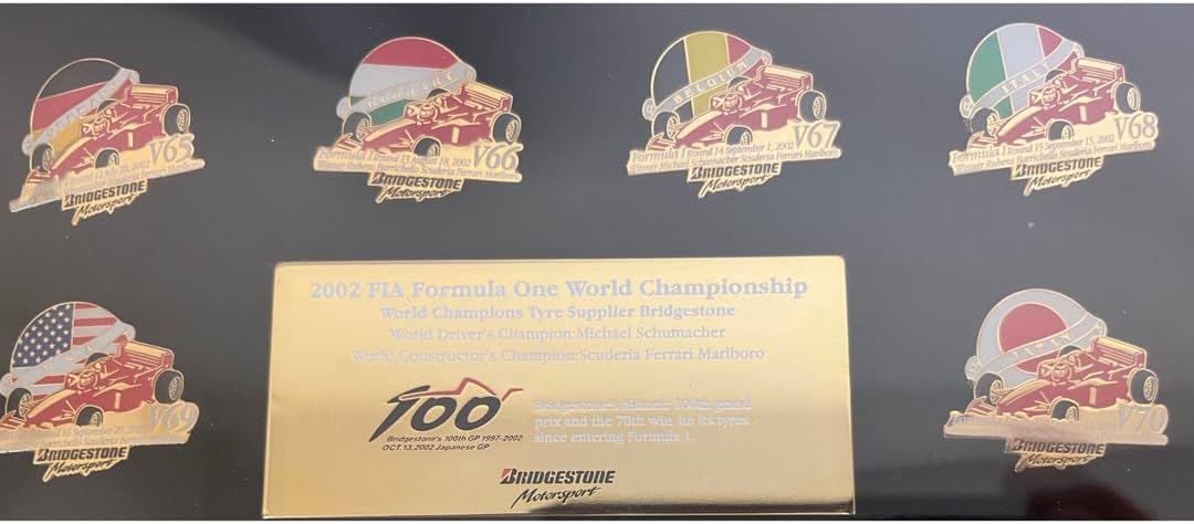 【超希少・新品】2002 ブリヂストン F1 バッジ コレクションコンプリート 超希少・新品】2002 ブリヂストン F1 バッジ コレクション