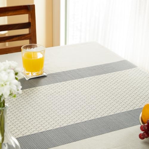 Image of Amazon Basics Tablecloth for Dining Table Cover, Microfiber Fabric Rectangle Tablecloth. 60x90 Inches 6 Seater (Grey, 6 Seater)