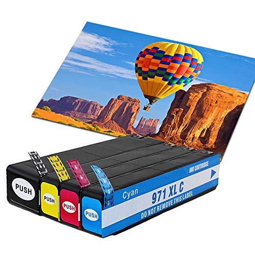 Inkcool Remanufactured Full Color Set High Yield Ink Cartridges Replacement For Hp 970Xl 971Xl (Black, Cyan, Magenta, Yellow) #TOP6
