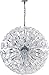 ET2 Lighting E22096-28 Fiori - 28 Light Pendant, Polished Chrome Finish with Murano-Style Clear Glass