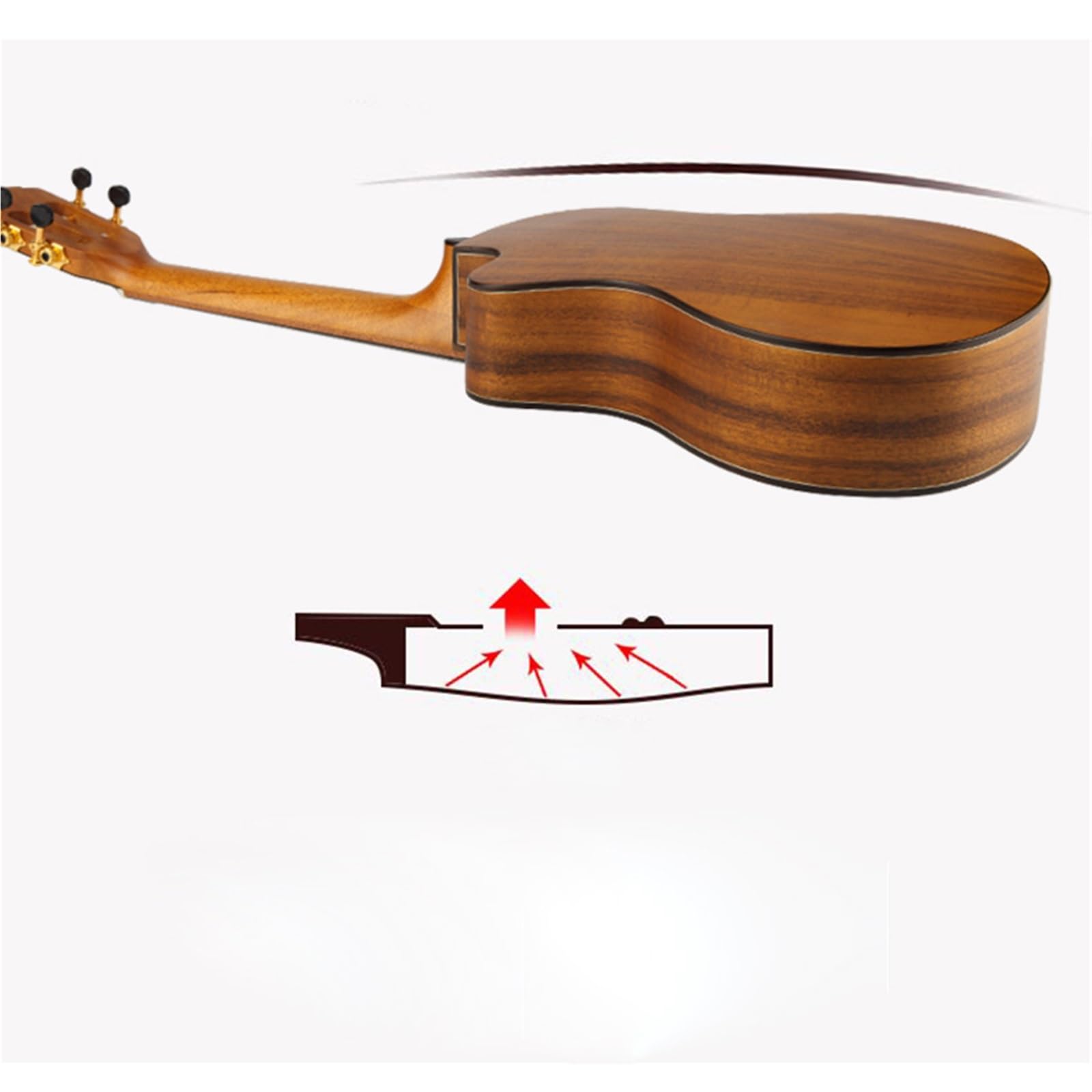 Profesjonalna Ukulele Ukulele Tenorowe 26 Cali Podwójny Otwór Rezonansowy Pokrowiec Pasek Na Tuner Kapodaster