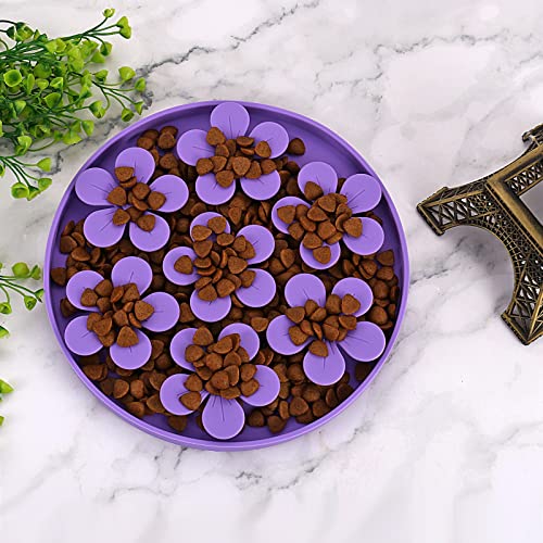 Doweiss Slow Feeder,Cat Help Slow Down Eating Speed Cut Flower Silicone Rubber Cute Slow Feeder for Puppy/Cat/Dog - Image 4