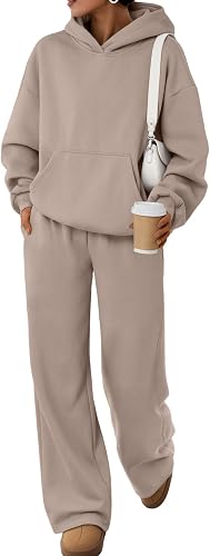 67% off promo code for Trendy Queen Womens Oversized Hoodie Wide Leg Pants 2 Piece Lounge Set on Amazon