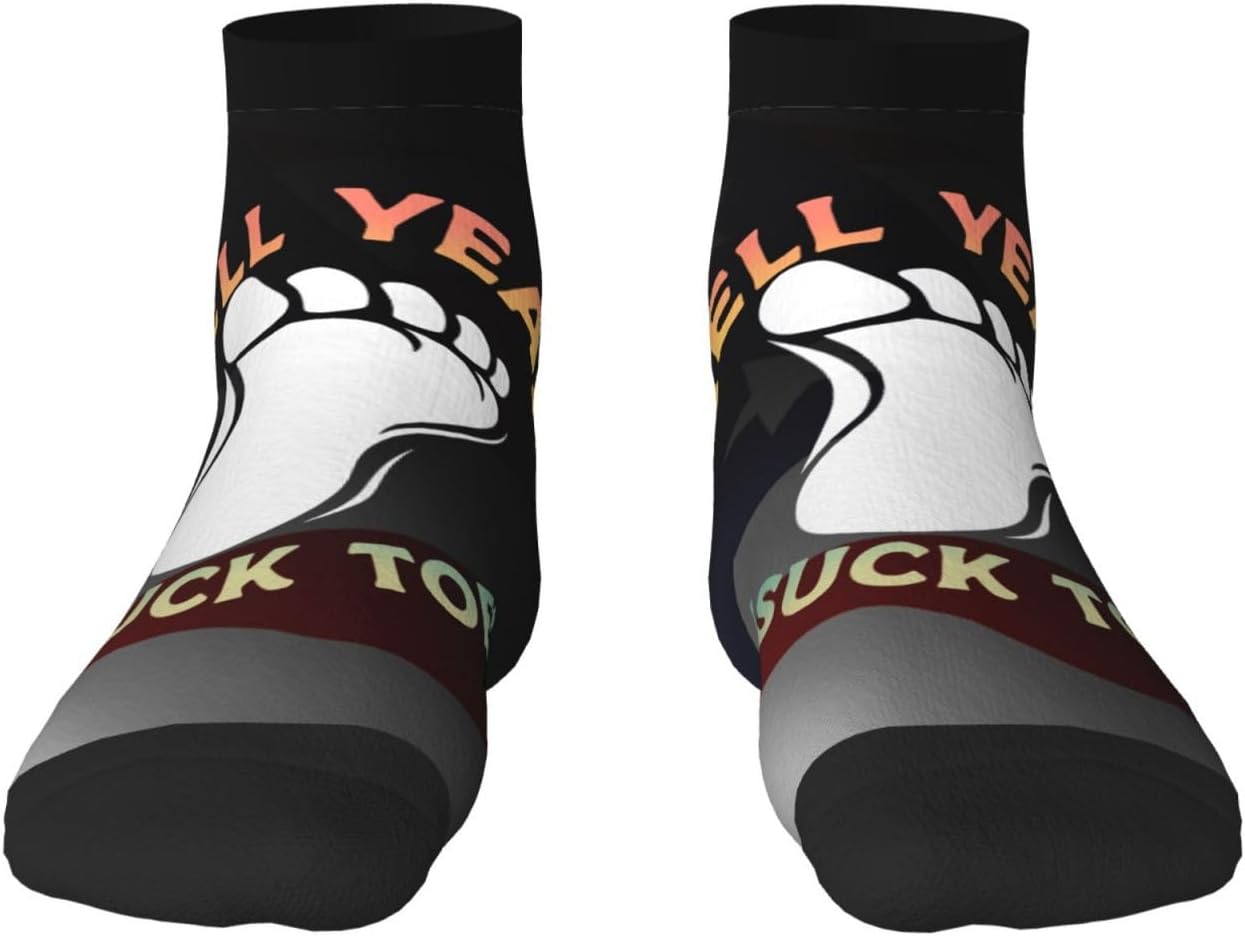 Hell Yeah I Suck Toes Stylish 30cm Color Block Socks With Comfort And Vibrancy For Men Women