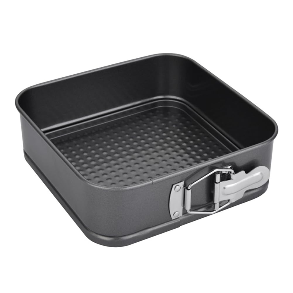 LUPATDY Tortiera Apribile 24 cm Quadrata – Stampo per Torte a Cerniera con Rivestimento Antiaderente, Teglia in Acciaio al Carbonio per Cheesecake e Dolci da Forno - 1