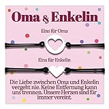 EINZIGARTIGES ARMBAND: Die passenden Herzen am Armband repräsentieren die eng verbundenen Herzen zwischen Oma und Enkelin. Ein Paar exklusiv gestalteter passender Herzarmbänder, ein Gegenstand, der Liebe tragen, ausdrücken und vermitteln kann, ein kreatives und durchdachtes Geschenk, ein geschätztes Andenken für Ihre Großmutter oder Enkelin.