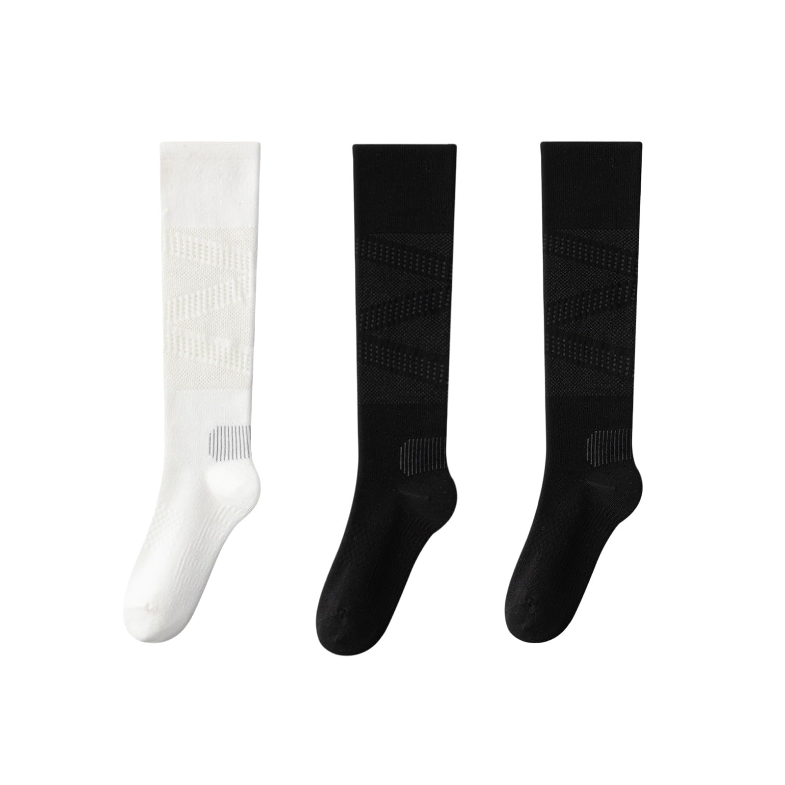 Atmungsaktive Damen-Socken aus Netzstoff, kniehohe Wadenstütze, Farbverlauf, rutschfest, Sportsocken für Laufen, Fitnessstudio, Tennis, Reisen