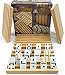 Matty's Toy Stop Deluxe Solid Wood Domino Trays (4 Count) Game Bundle - 2 Pack (8 Trays Total)