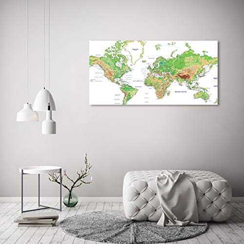 Planisphère acrylique Tulup 120x60cm pour dynamiser un mur blanc triste - 4