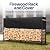 VIVOHOME Upgraded Heavy Duty 8 ft 1/2 Cord Firewood Rack Outdoor with Cover Combo Set, Thick Steel Log Holder Up to 3300 lb, Fire Wood Pile Storage Stand Organizer Black
