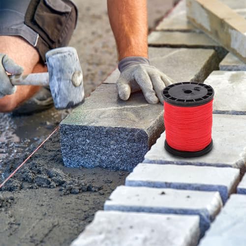 Cordel de Nylon para Construcción, Cuerda Flexible y Resistente para Albañilería, Línea Roja en 3 Rollos miniatura 5
