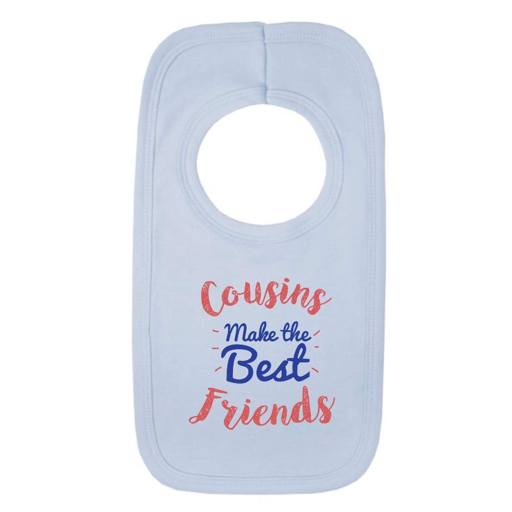 Kickass Tees Cousins Make The Best Friends 1 Baby Bib One Size Blue New Born Baby Gift Present