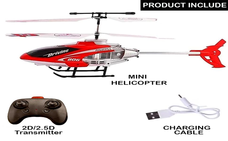 Image of Remote Control Velocity Flying Helicopter with Unbreakable Blades, Infrared Sensors & Light, 2D /2.5D Transmitter Chargeable Helicopter Toy