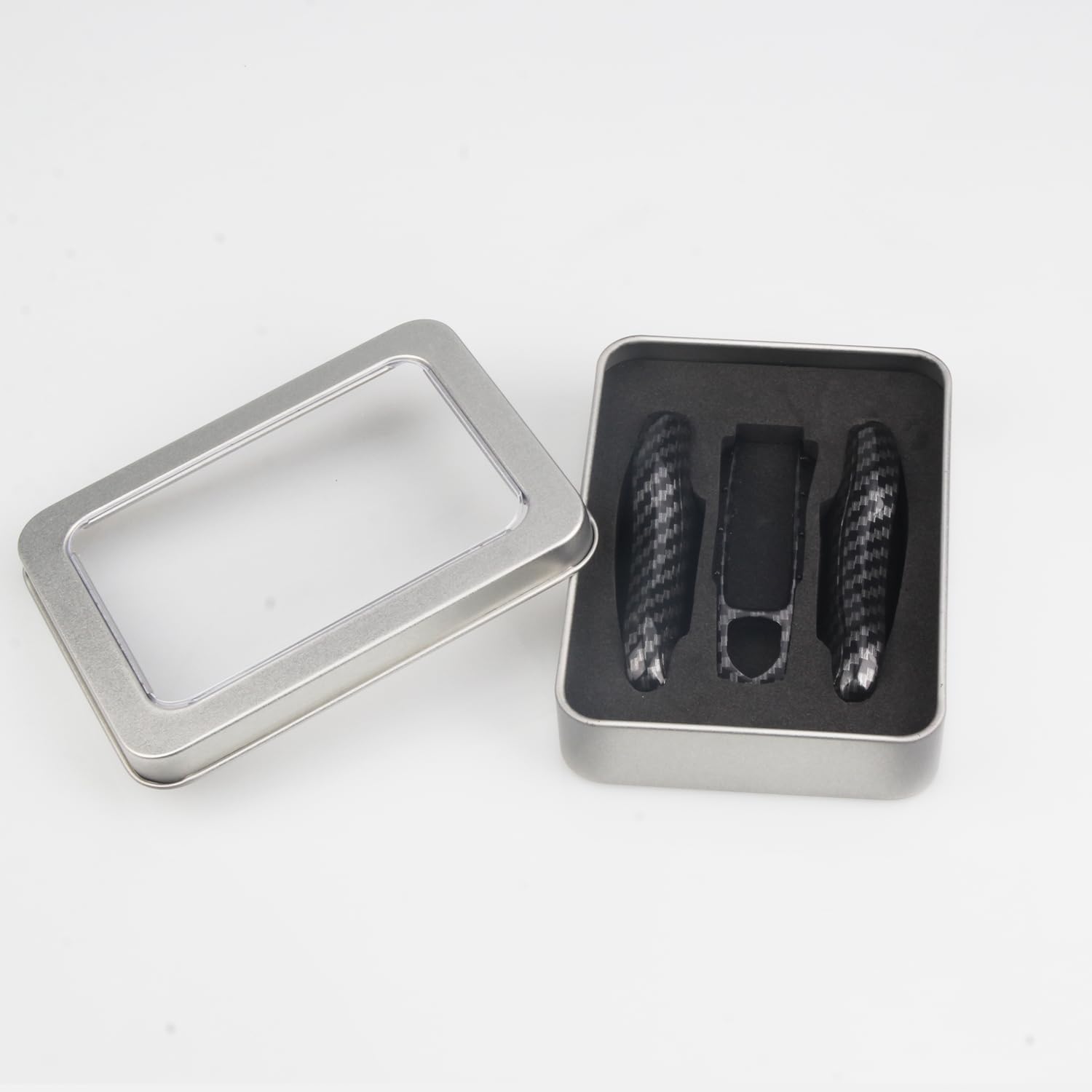 QBUC for Porsche Key Fob Cover, 3-Piece Painted Key Shell Compatible with Porsche Taycan Carrera Cayenne Panamera (Carbon Look) - Image 7