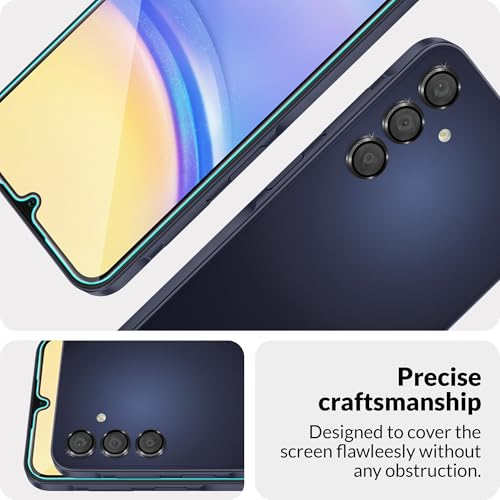 Image of FIRST MART Military-Grade Tempered Glass Camera Lens for Samsung Galaxy A15 5G (6.5 Inch) With Black Camera Ring Guard & Installation Kit | Edge-to-Edge Protector Coverage | Black