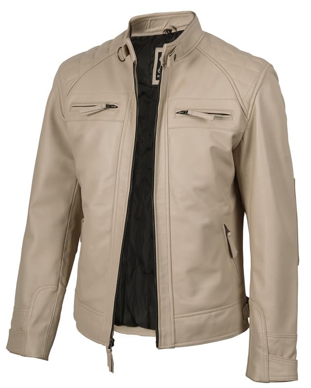 Blingsoul Men's Leather Motorcycle Style Jacket
