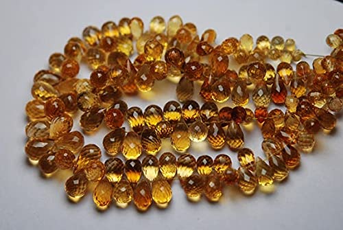 Citrine naturelle en gouttes de 9-11mm pour la création de bijoux haut de gamme