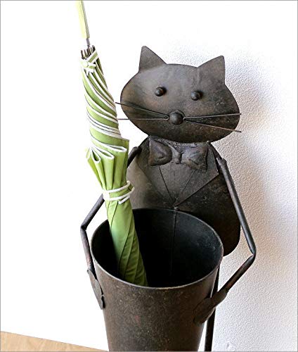 Amazon｜傘立て ブリキ 猫 ネコ かわいい アンティーク レトロ