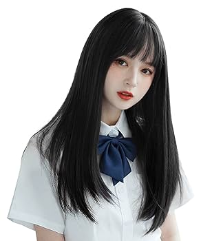 Amazon.co.jp: AISIHAIRウィッグ ロング 黒髪 ストレート フル