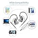 CCA CRA In-Ear-Monitor-Kopfhörer mit Mikrofon, kabelgebunden, extra Bass-Ohrhörer, dynamischer Treiber-Kopfhörer mit abnehmbarem Kabel, geräuschisolierender Kopfhörer mit 3,5-mm-Klinkenstecker für