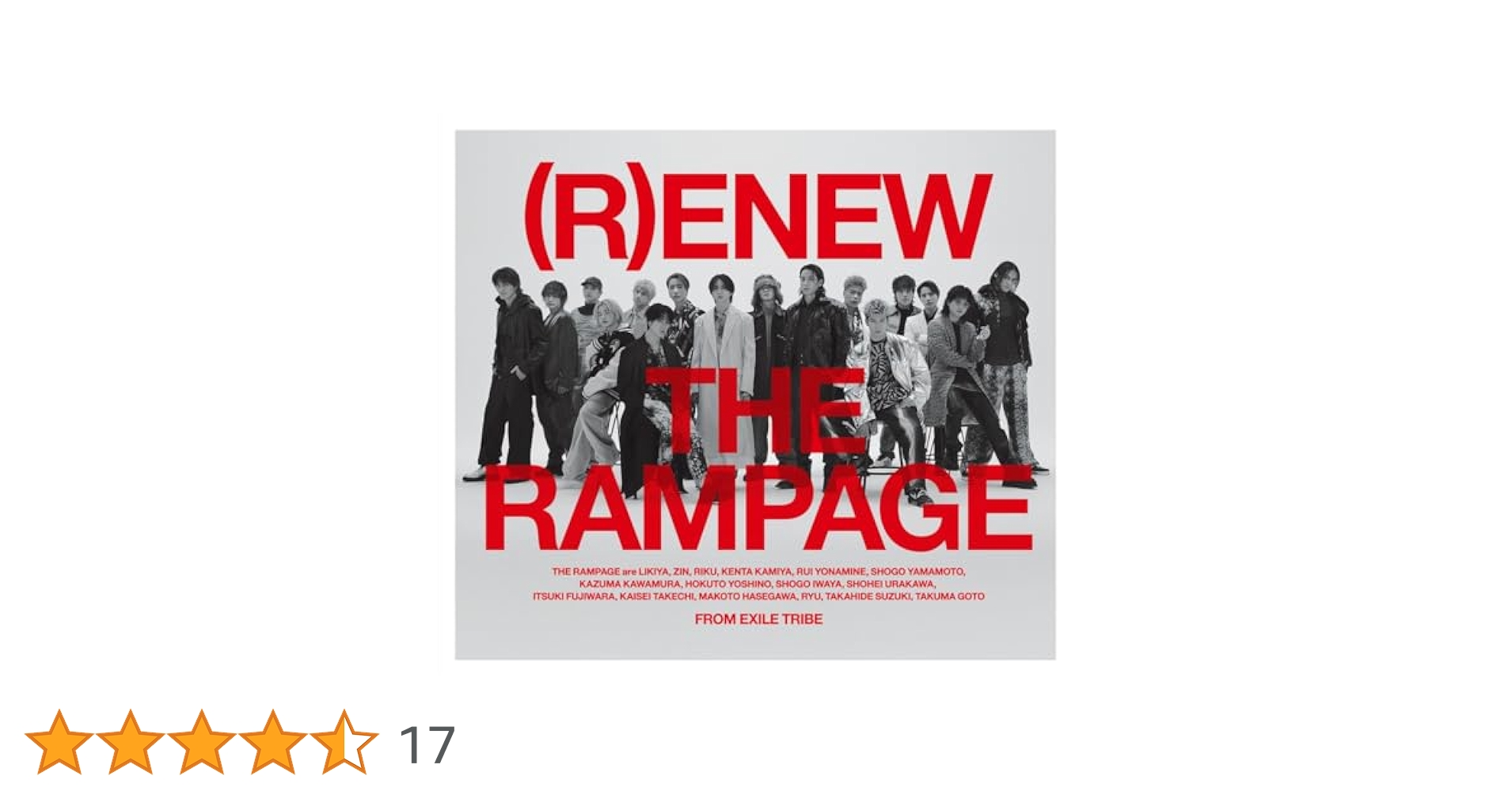 THE RAMPAGE DVD＋（R)ENEW CD THE RAMPAGE DVD＋（R)ENEW CD CD (R)ENEW (2CD+DVD Music Video