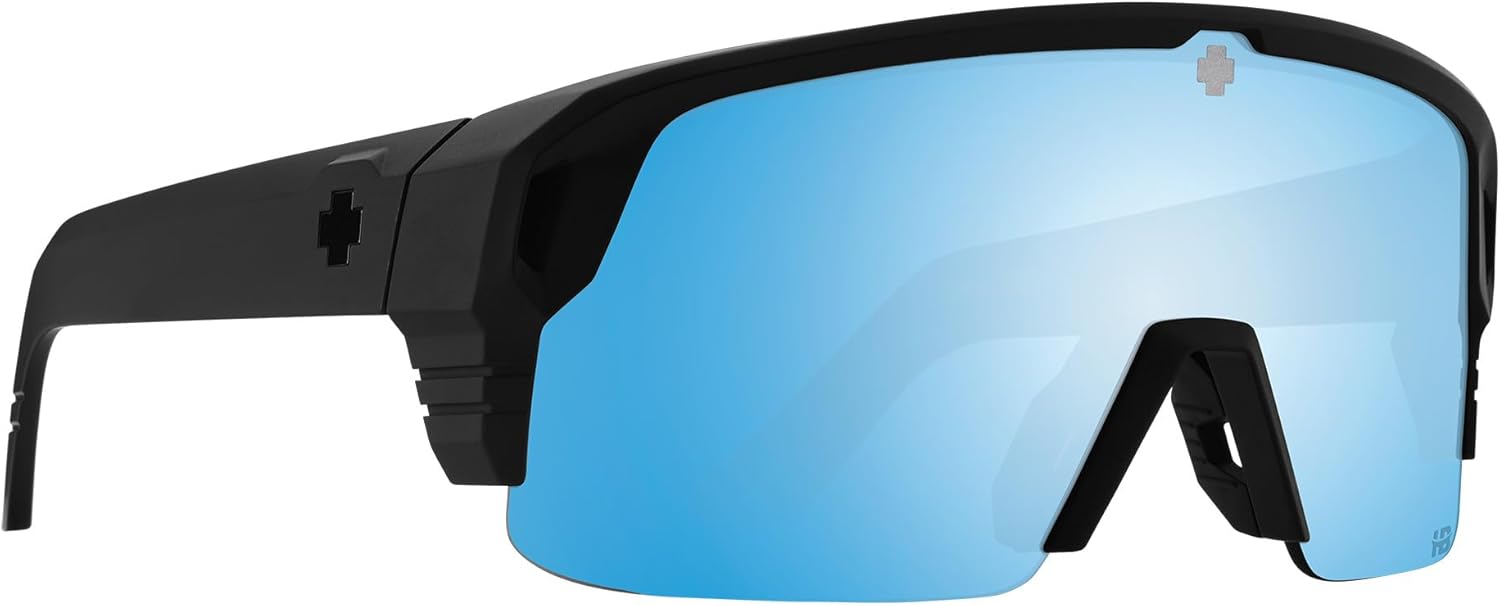 SPY Optic Monolith 5050, Cylindrical Shield Semi-rimless Sunglasses, Color and Contrast Enhancing Lenses