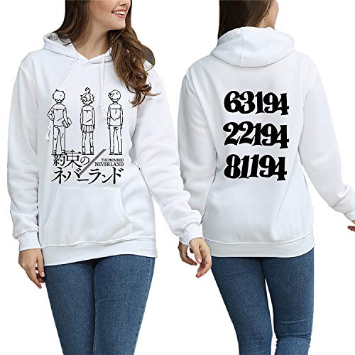 Novo moletom com capuz de manga The Promised Neverland Emma Norman Ray Cosplay Anime pulôver com cap