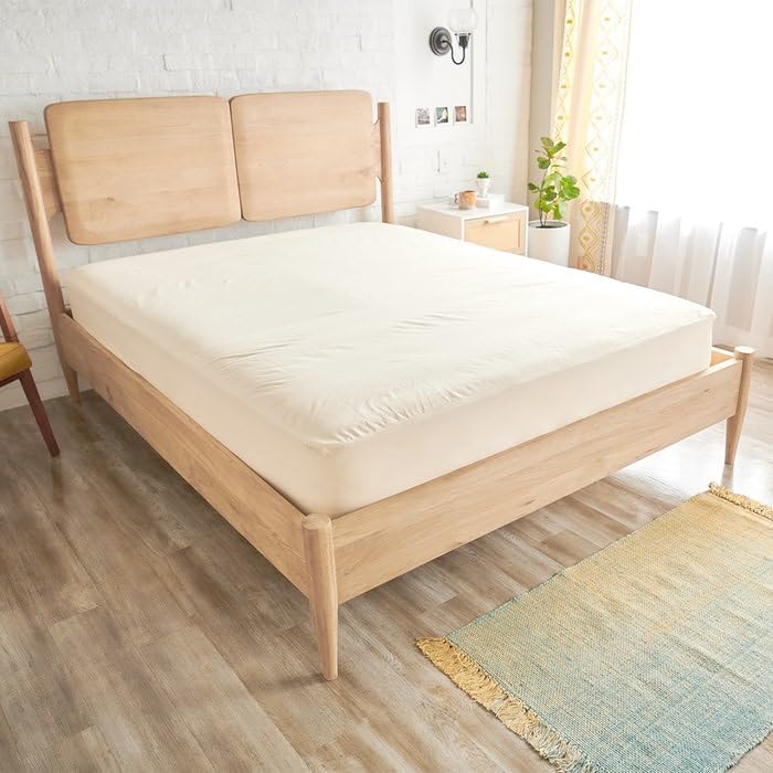 Happsy Organic Waterproof Mattress Protector Pad - Elastic Fitted Mattress Protector - Machine Washable Mattress Topper Breathable Fitted Cover for Twin Mattress - 38" x 75" - Image 2