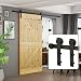 U-MAX 8 FT Straight Shape Sliding Barn Wood Door Hardware Kit
