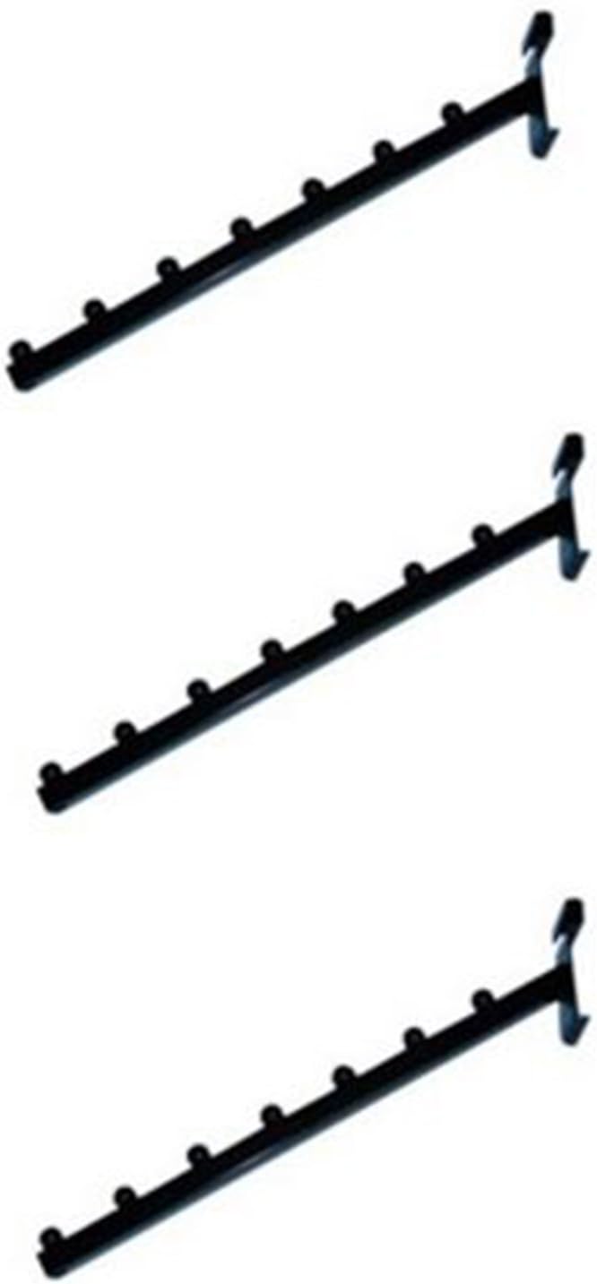 7-Ball Waterfall Hook for Grid Panels Black Set of 3