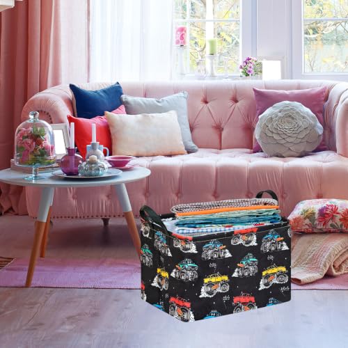 Image of Storage Basket Home Shelf Basket Clothes Laundry Hamper | Rectangle Organizer Box Nursery Bin Gift Laundry Basket with Handles for Home