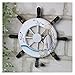 Wystrój półki Śródziemnomorska dekoracja ścienna morska Drewno Łódź Rudder Craft Home Decor Akcesoria Morze Beach Figurki z Dekoracyjną Netto 1 sztuk .na wystrój domu.