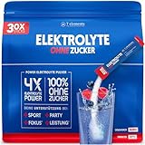 Elektrolyte OHNE ZUCKER - 30 Stück - 1390mg Elektrolyte für Sport und gegen Kater - Elektrolyt...