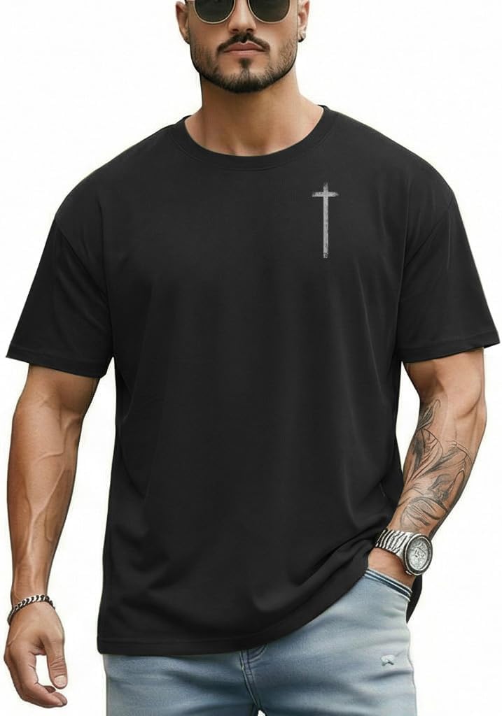 Men's Jesus Christian Shirts Graphic Printed Religious Christ Tshirts God Faith Regular Fit Casual Church Clothes - Image 2