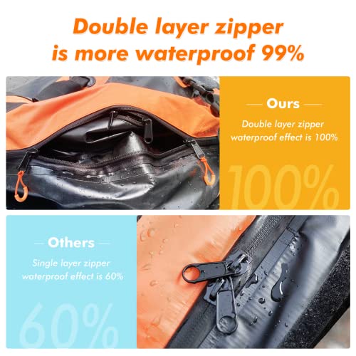 Carqiwireless Rooftop Cargo Carrier Car Roof Cargo Carrier Cargo Carrier Bag Roof Rack Waterproof Heavy For All Vehicle With/Without Racks Includes Anti-Slip Mat, Reinforced Straps (25 Cubic Feet ) #TOP1