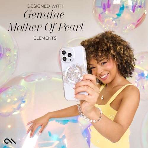 Case-Mate iPhone 16 Pro Case [Compatible with MagSafe] - Stylish Mother of Pearl Phone Case with 12ft Drop Protection - Premium Magnetic Cover for iPhone 16 Pro - Touch of Pearl - image 6