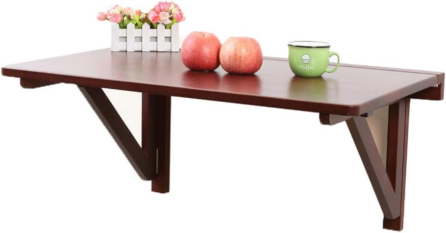 BAIF Folding table Solid wood Murphy bed Wall hanging Computer desk Single desk folding bed (color: A, size: 80 * 50 cm)